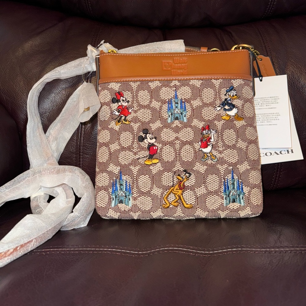 Coach Disney Mickey Mouse & Friends 50th Anniversary Crossbody NWT
